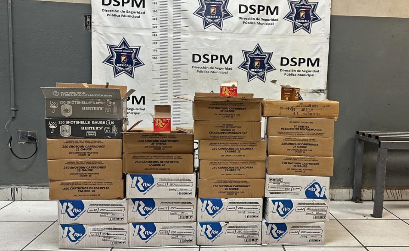 Grupo de operaciones especiales de la DSPM asegura 6,500 cartuchos de armas de fuego