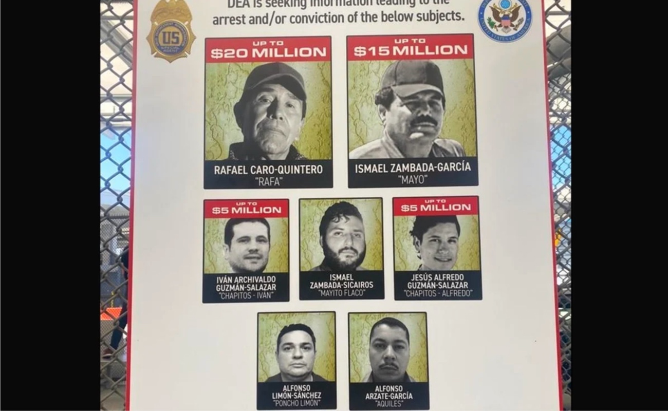 Ofrece DEA 45 MDD por “cabecillas” del Cártel de Sinaloa