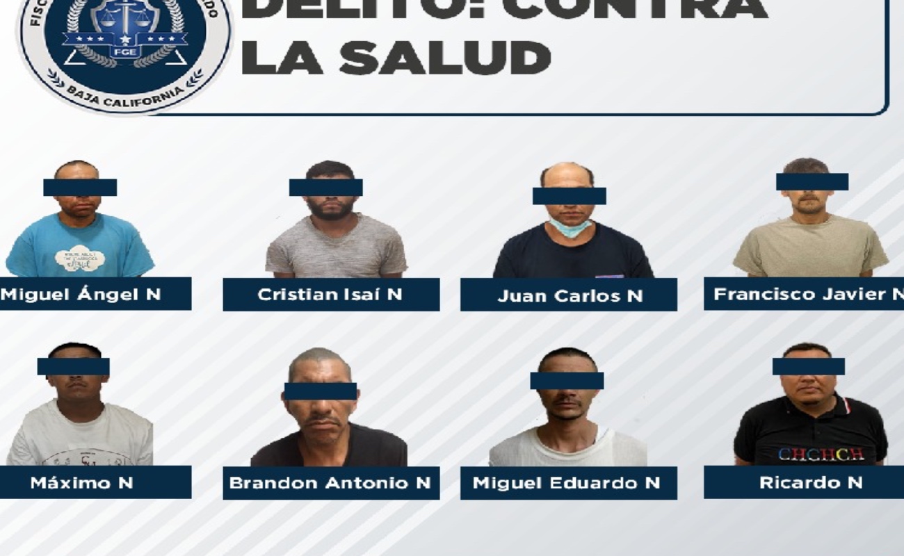 Detienen a ocho presuntos narcomenudistas en colonias de Tijuana
