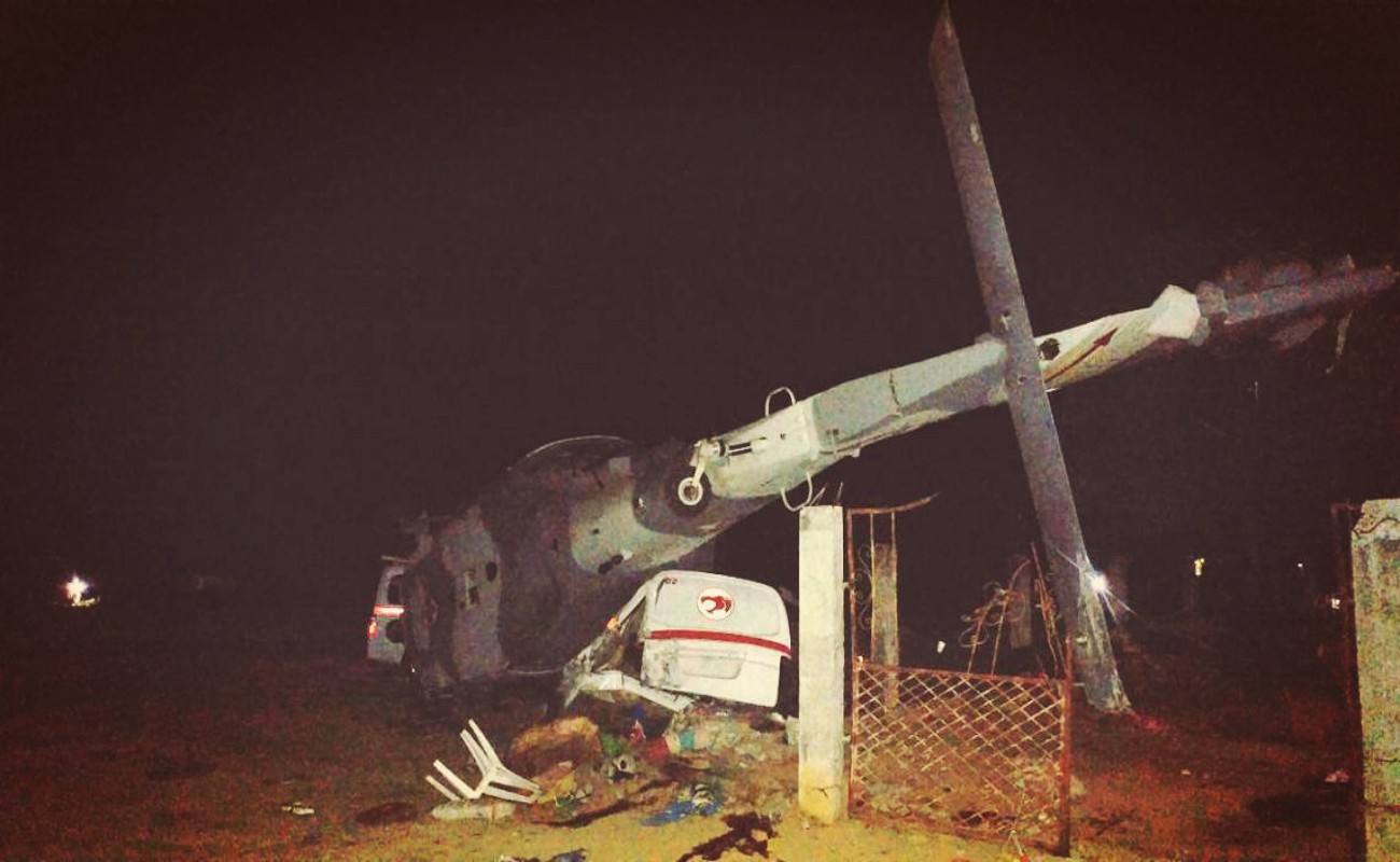Suman trece los muertos por desplome de helicóptero en Oaxaca