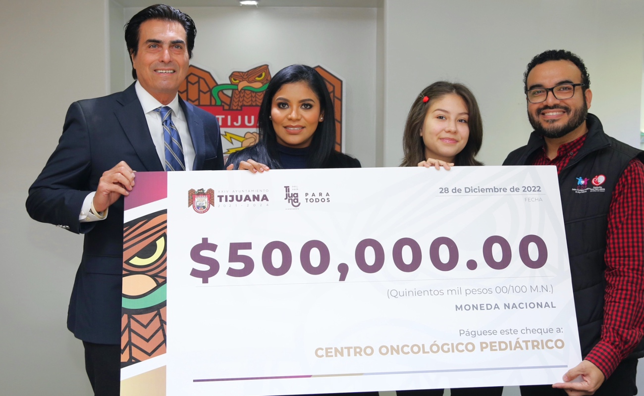 Entrega Ayuntamiento de Tijuana donativo a la Fundación Castro Limón