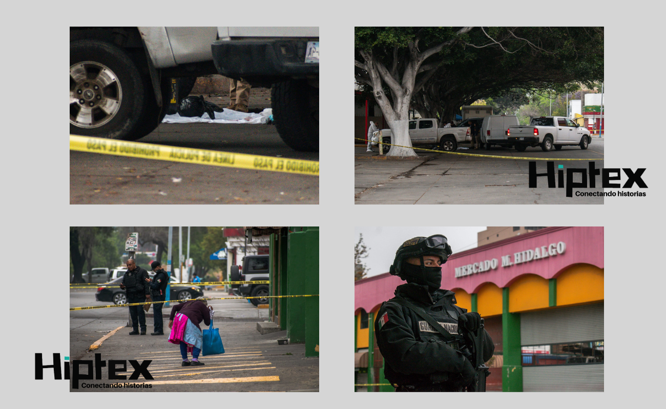 Dejan cabeza cercenada y restos humanos enfrente del Mercado Hidalgo