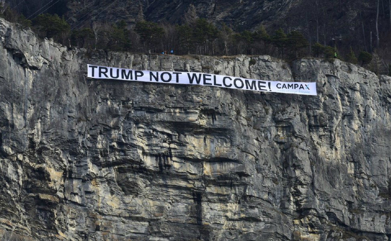 “No eres bienvenido”, así recibieron a Trump en Davos