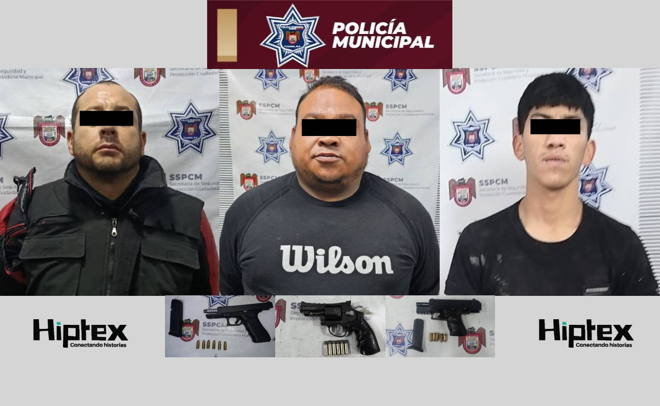 Detiene Policía Municipal a tres personas armadas, entre ellos a "El Bebé"