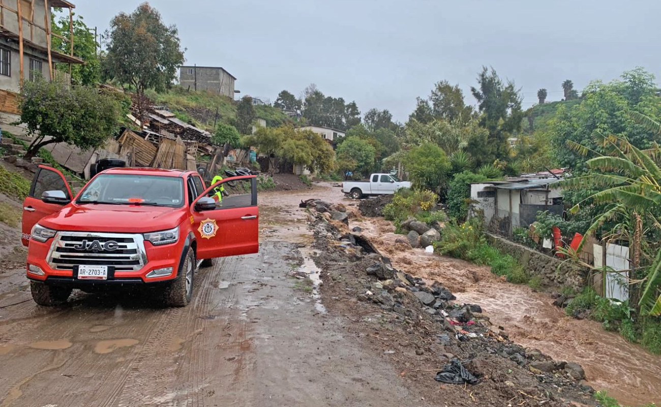 Reportan sin incidentes graves luego de la presencia de lluvias en Rosarito