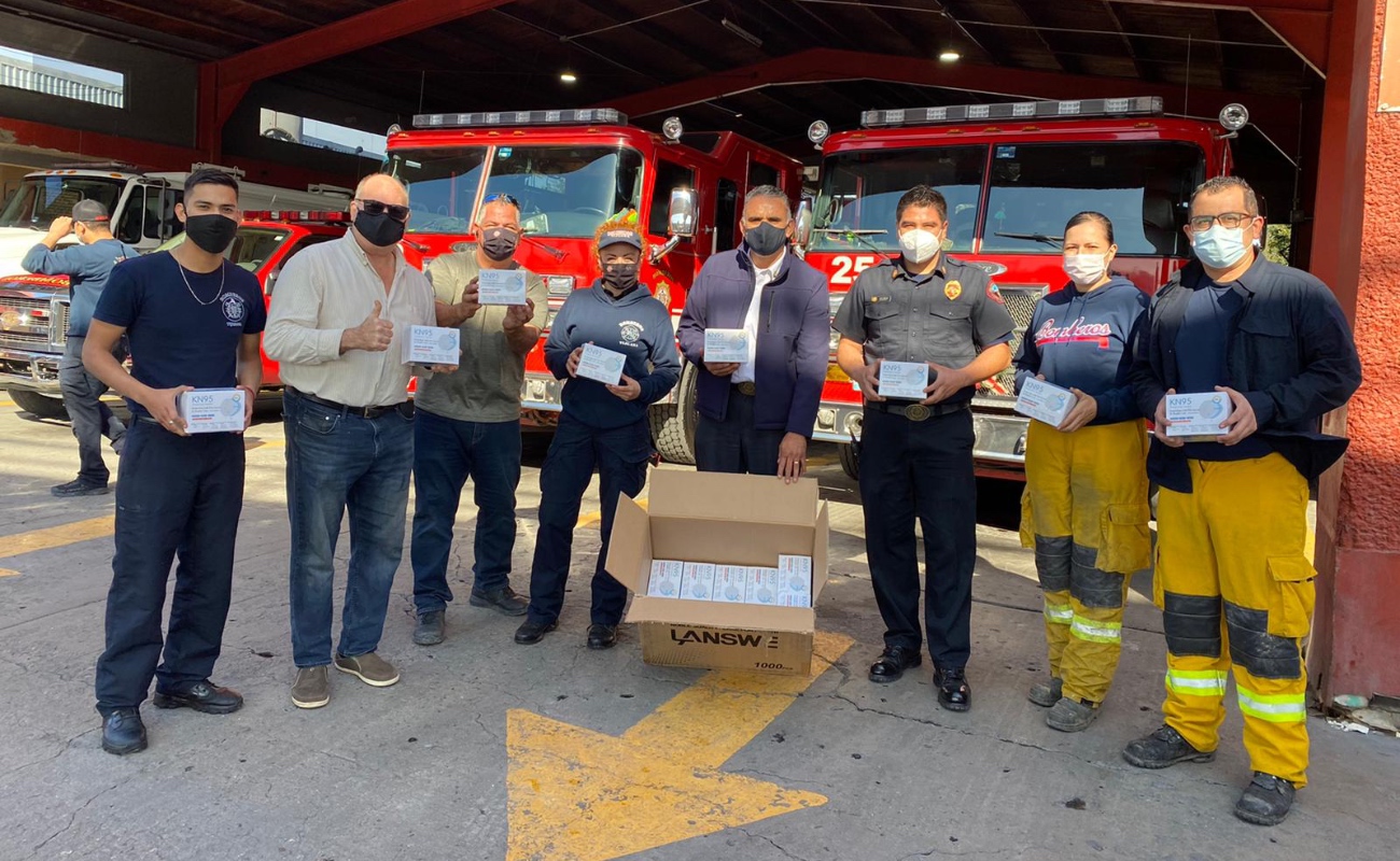 Apoyan Rotarios de Tijuana con insumos y equipo de rescate a policías y bomberos