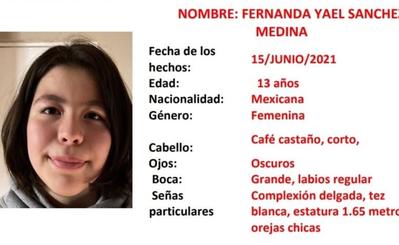 Activan Alerta Amber por menor de edad desaparecida en Mexicali