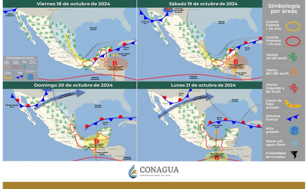 Pudieran presentarse ráfagas de fuertes vientos durante el Fin de Semana: Protección Civil