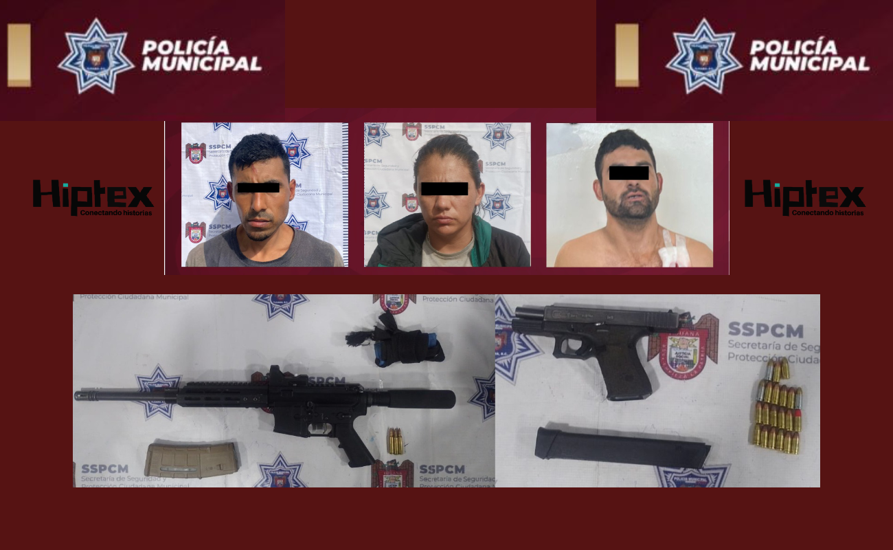 Policía Municipal repele agresión y detiene a tres sujetos