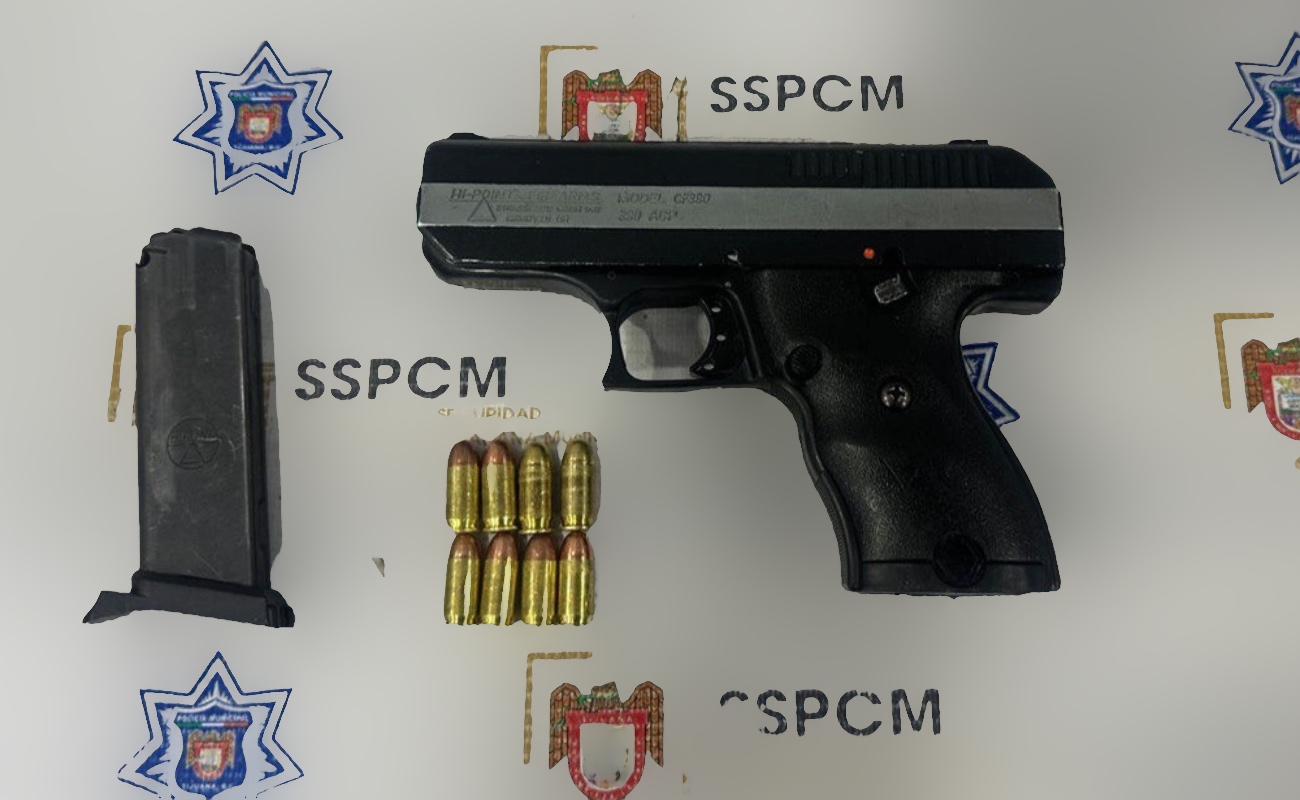 Detienen a joven de 16 años en posesión de arma de fuego
