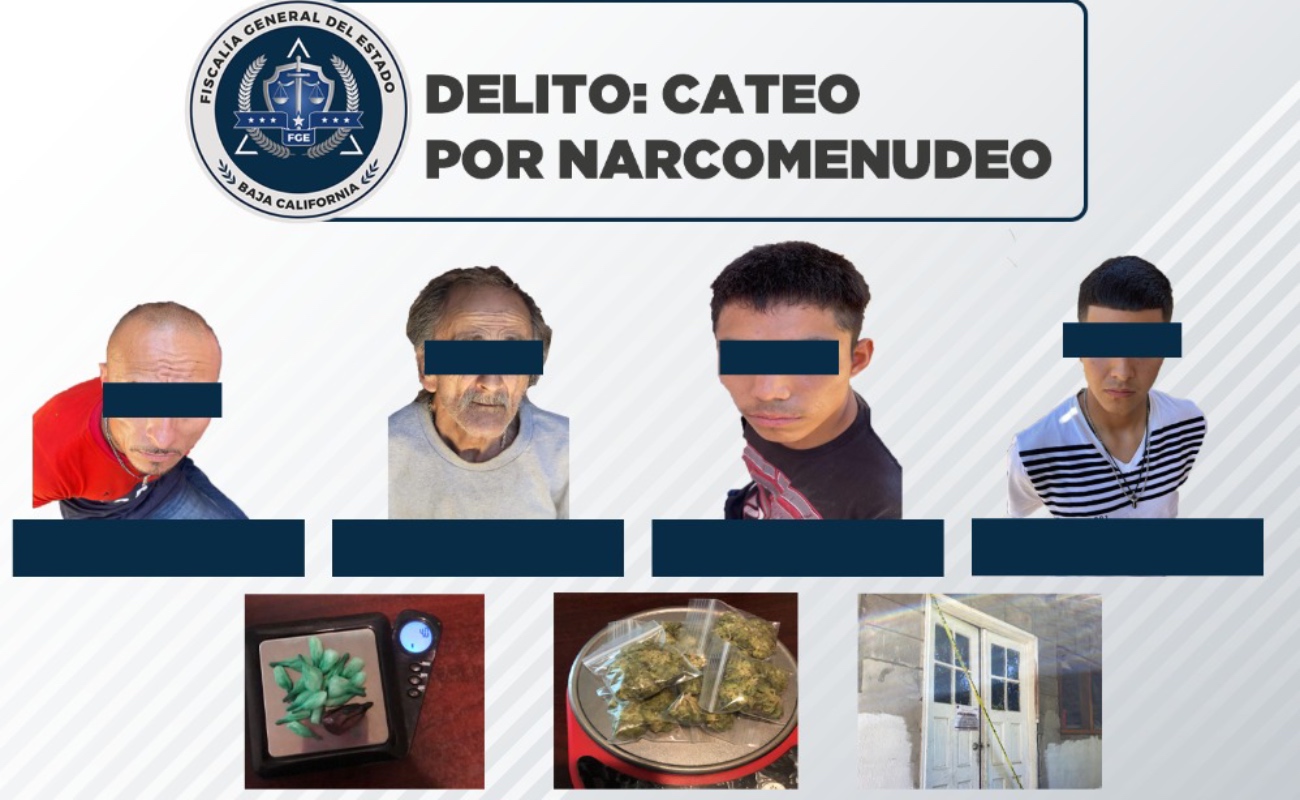 Sacan de circulación a seis presuntos narcomenudistas en Ensenada