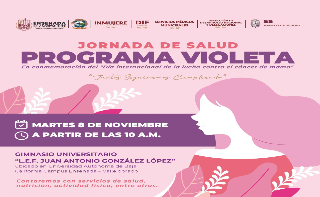 Habrá este Martes Jornada de Salud Violeta en UABC Valle Dorado