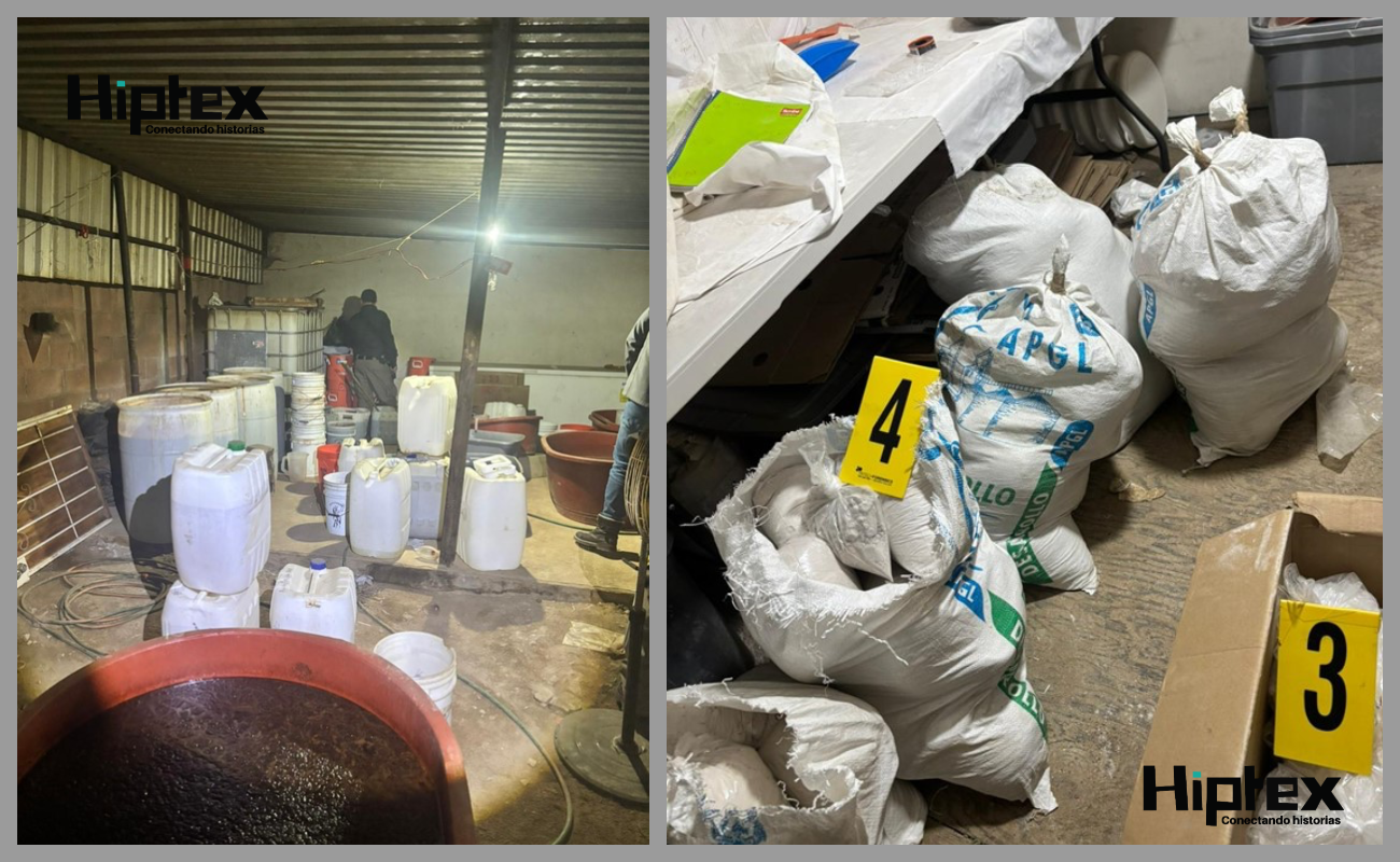 Aseguran narcolaboratorio y drogas durante cateo en Cañada Verde
