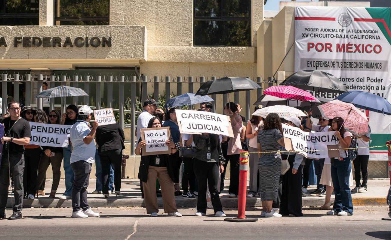 Trabajadores del poder judicial en Tijuana se unen al paro nacional