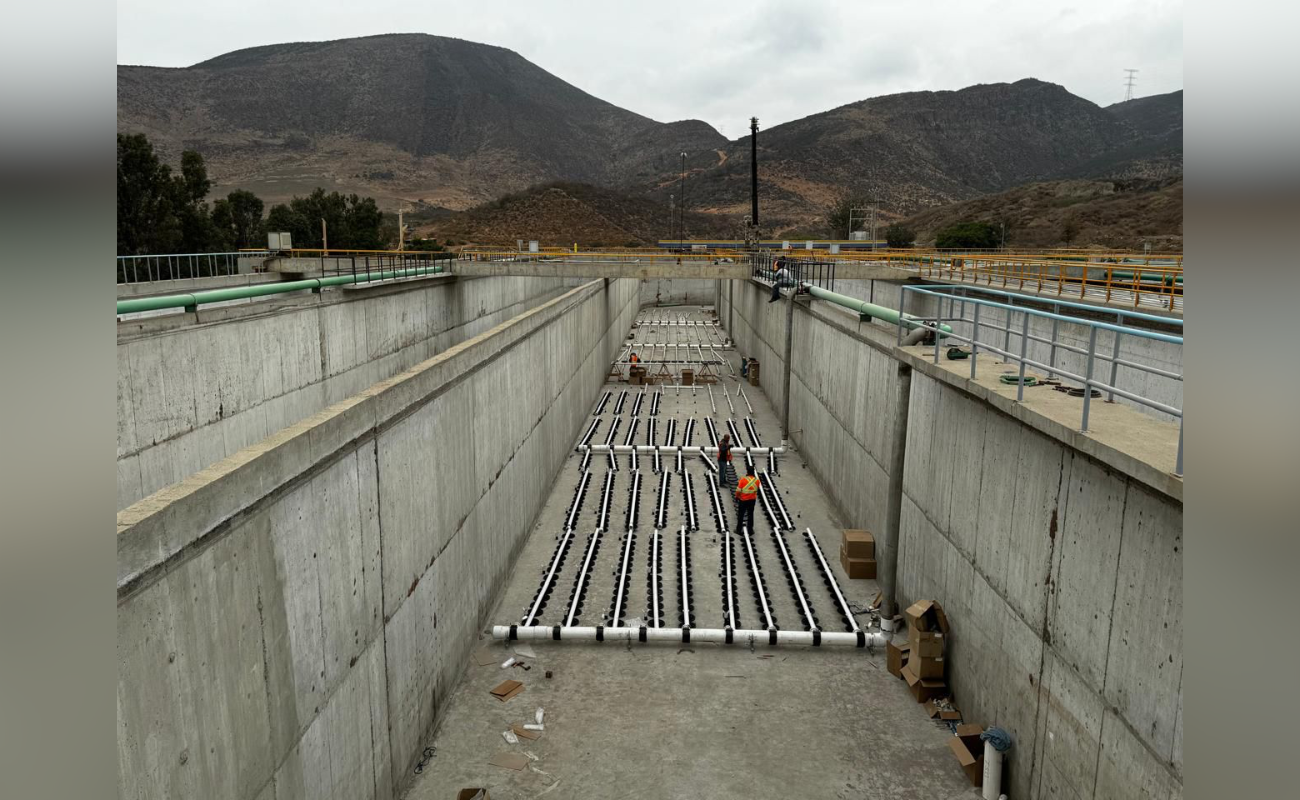 Supervisan avance de obras en planta de tratamiento de agua en Ensenada