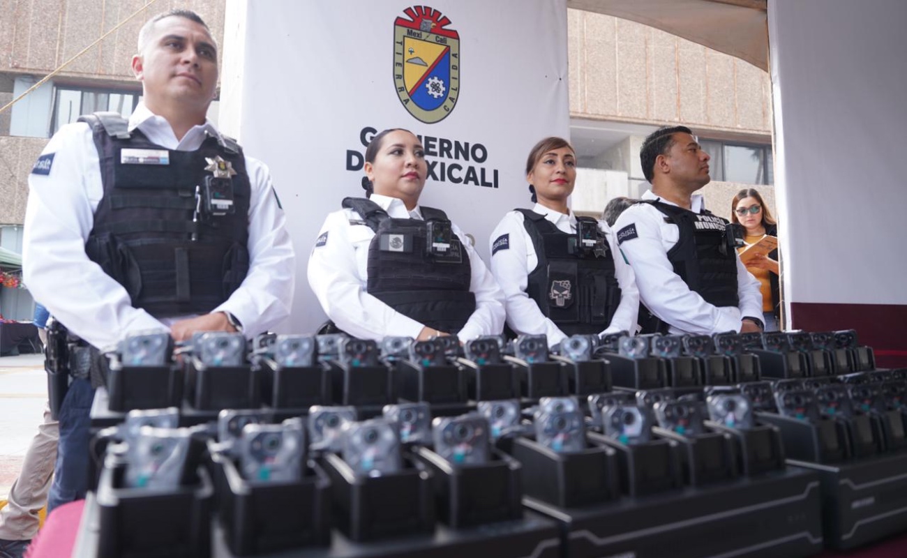 Fortalece Ayuntamiento a la Policía Municipal de Mexicali con 200 cámaras corporales
