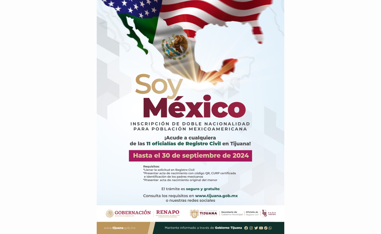 Invita Ayuntamiento a formar parte de la campaña “Soy México” para tramitar la doble nacionalidad