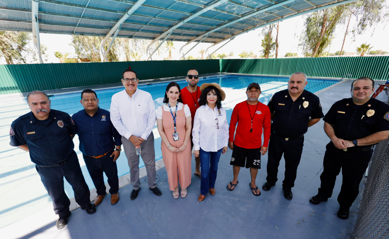 Supervisa alcaldesa de Mexicali reapertura de albercas en el  CDHI Centenario