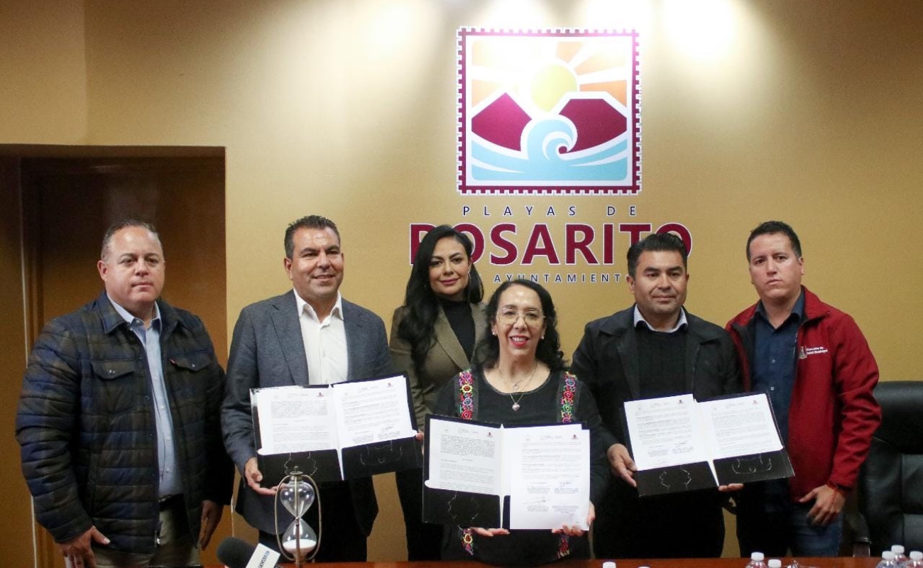 Firman convenio Coepris y Ayuntamiento de Rosarito