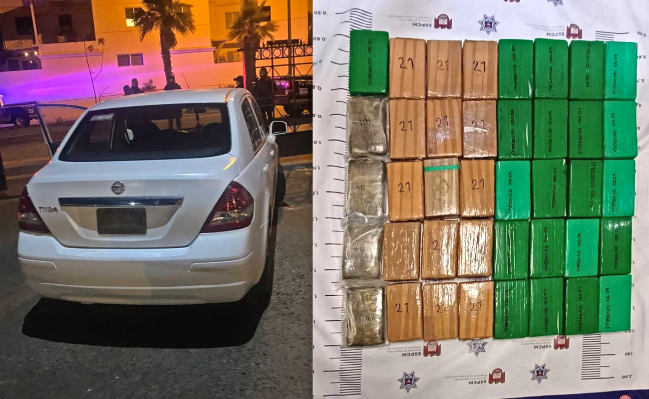 Asegura Policía Municipal 47 kilos de cocaína en Santa Fe