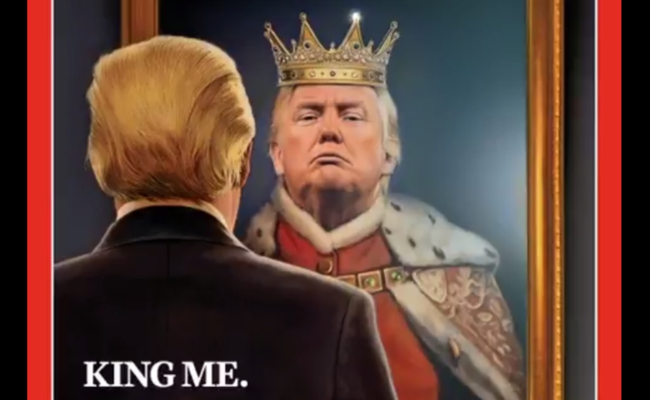 "Kimg me"... Trump en la porta de Time