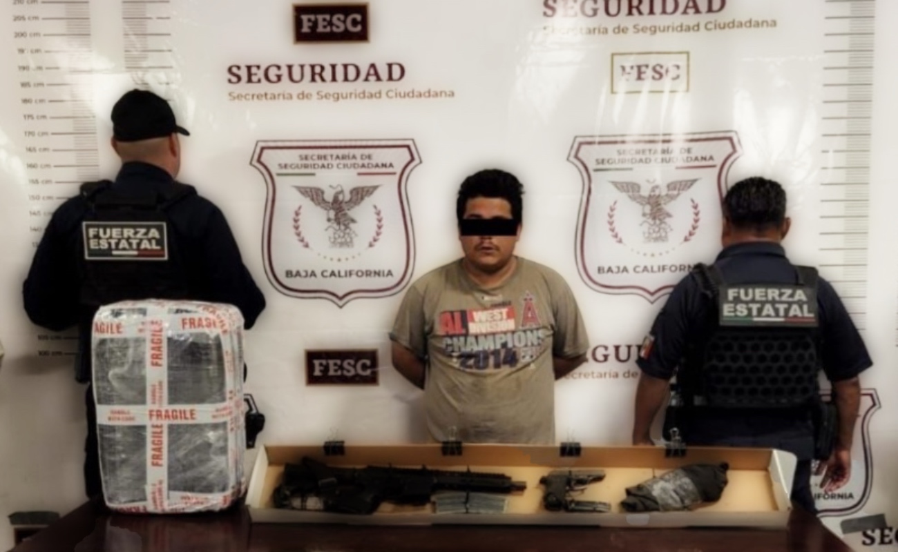 Capturan a joven con armas y marihuana en Playas de Tijuana