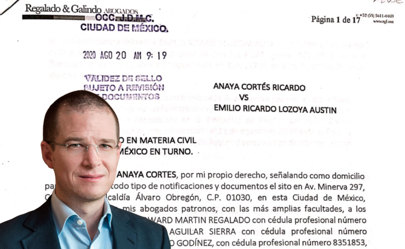 Ricardo Anaya presenta demanda contra Lozoya