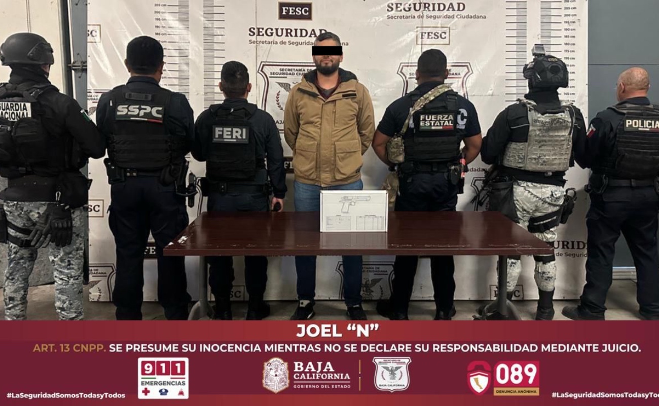 Detienen a sujeto armado en Tijuana