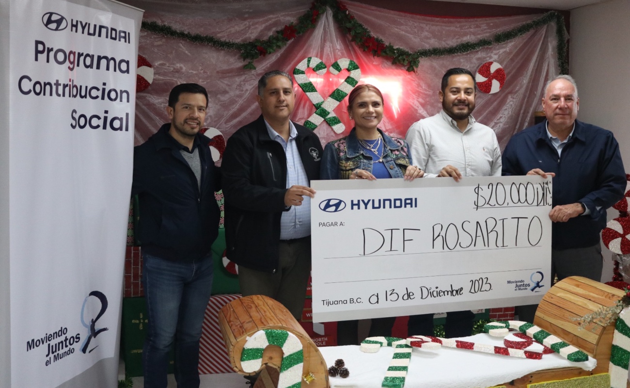 Recibe DIF Rosarito donativo de la empresa Hyundai de México