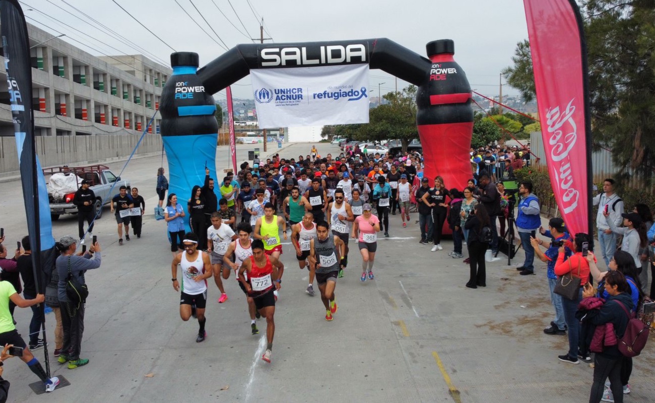 Corren 500 en Tijuana con los refugiados 5K