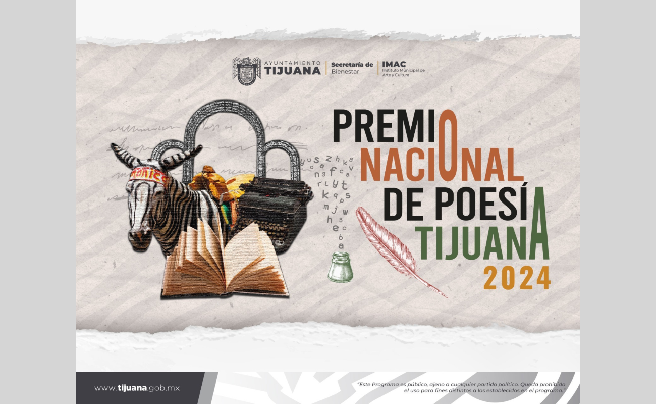 10 de junio, fecha límite para participar en el Premio Nacional de Poesía Tijuana 2024