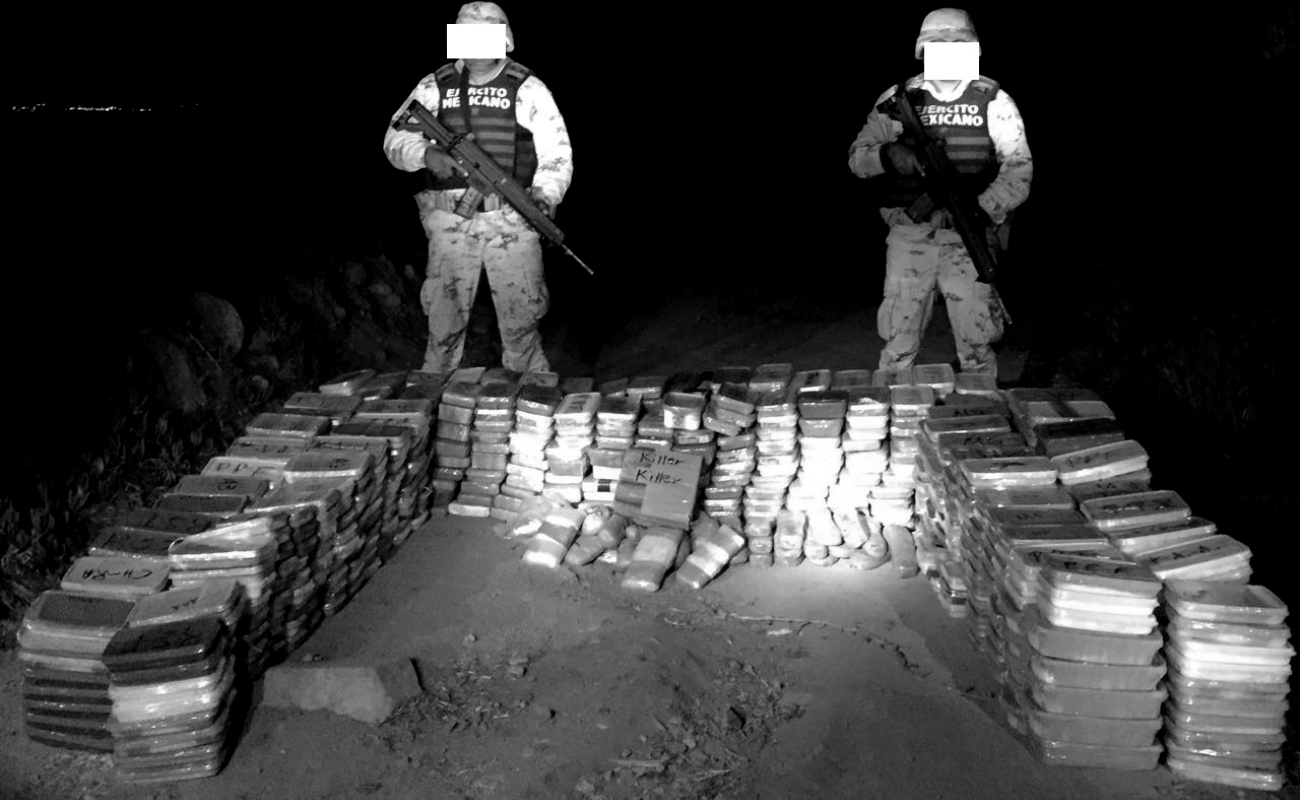 Decomisa Ejército 532 kilos de drogas rumbo a La Bufadora