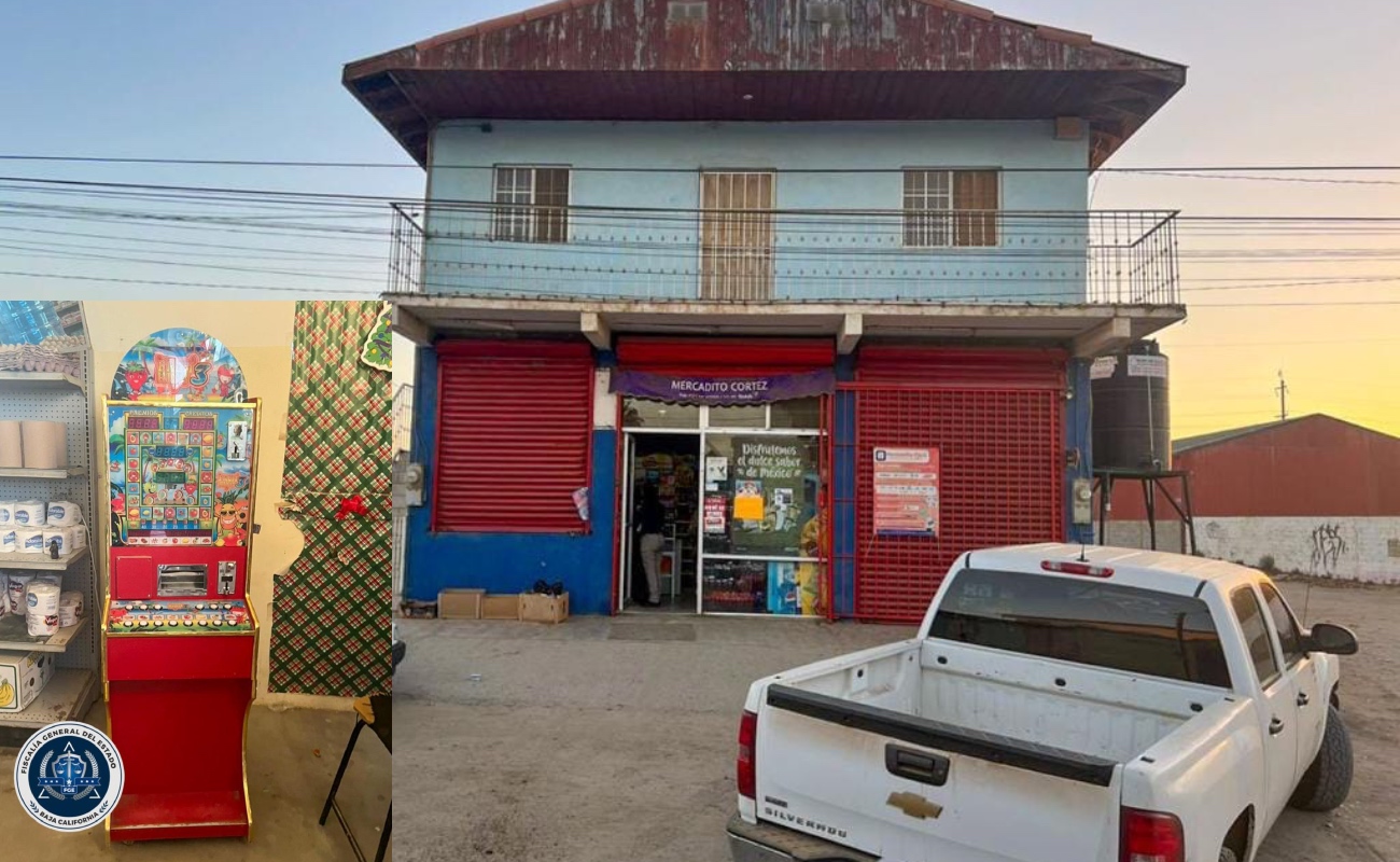 Decomisan “maquinitas” de tienda de abarrotes en San Quintín