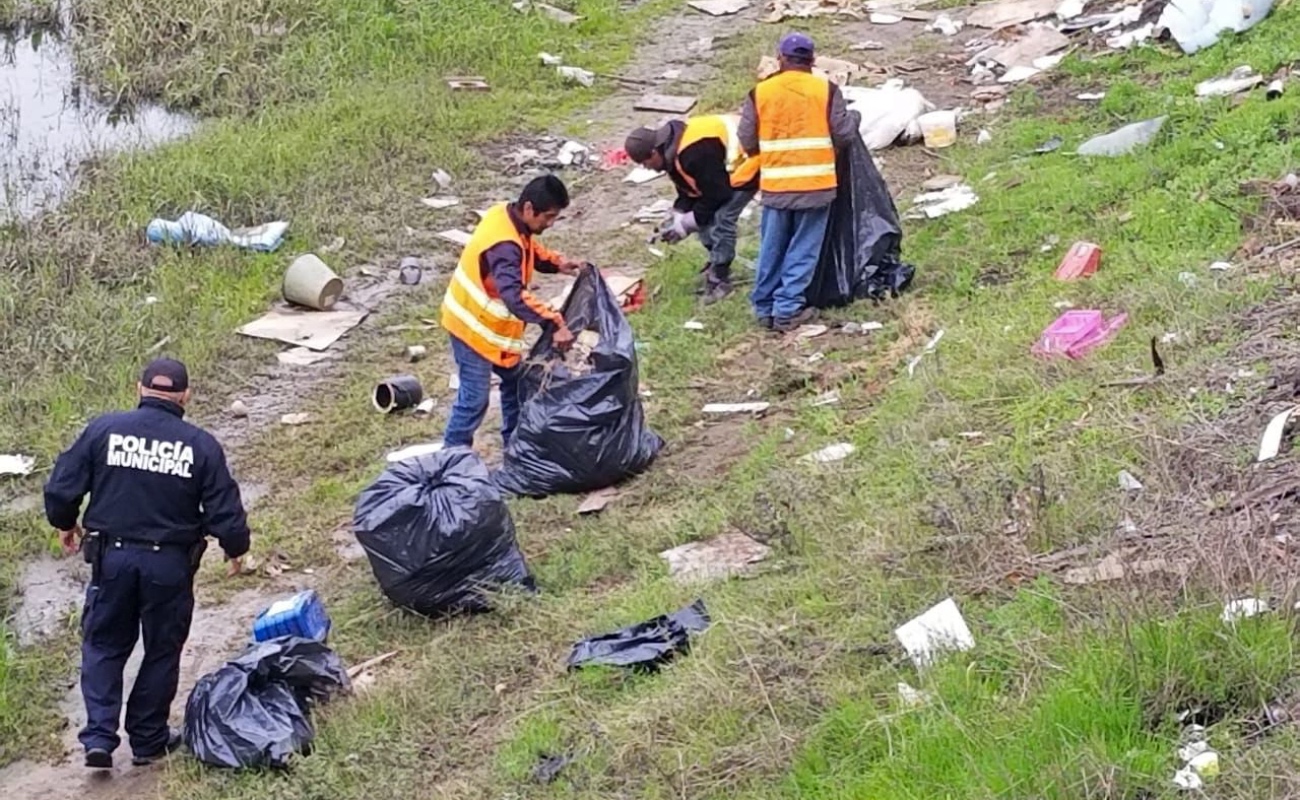 Retiran policías municipales más de 16 toneladas de basura durante Enero