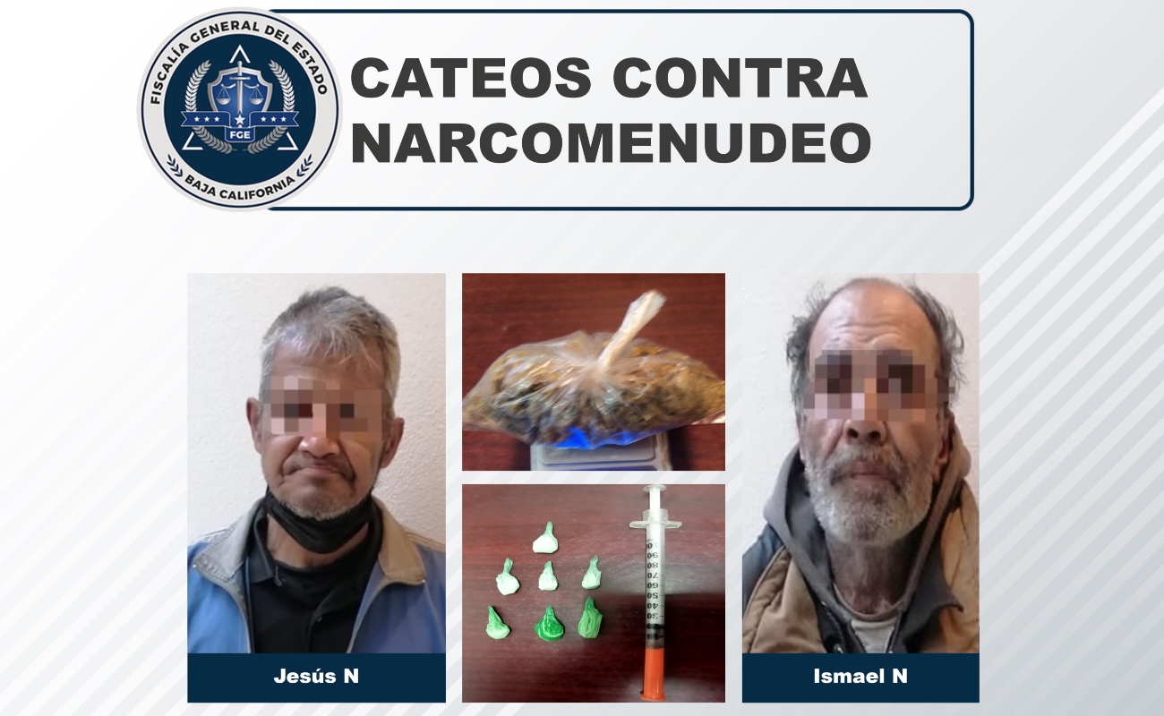 Ejecuta FGE dos cateos contra narcomenudeo en Ensenada