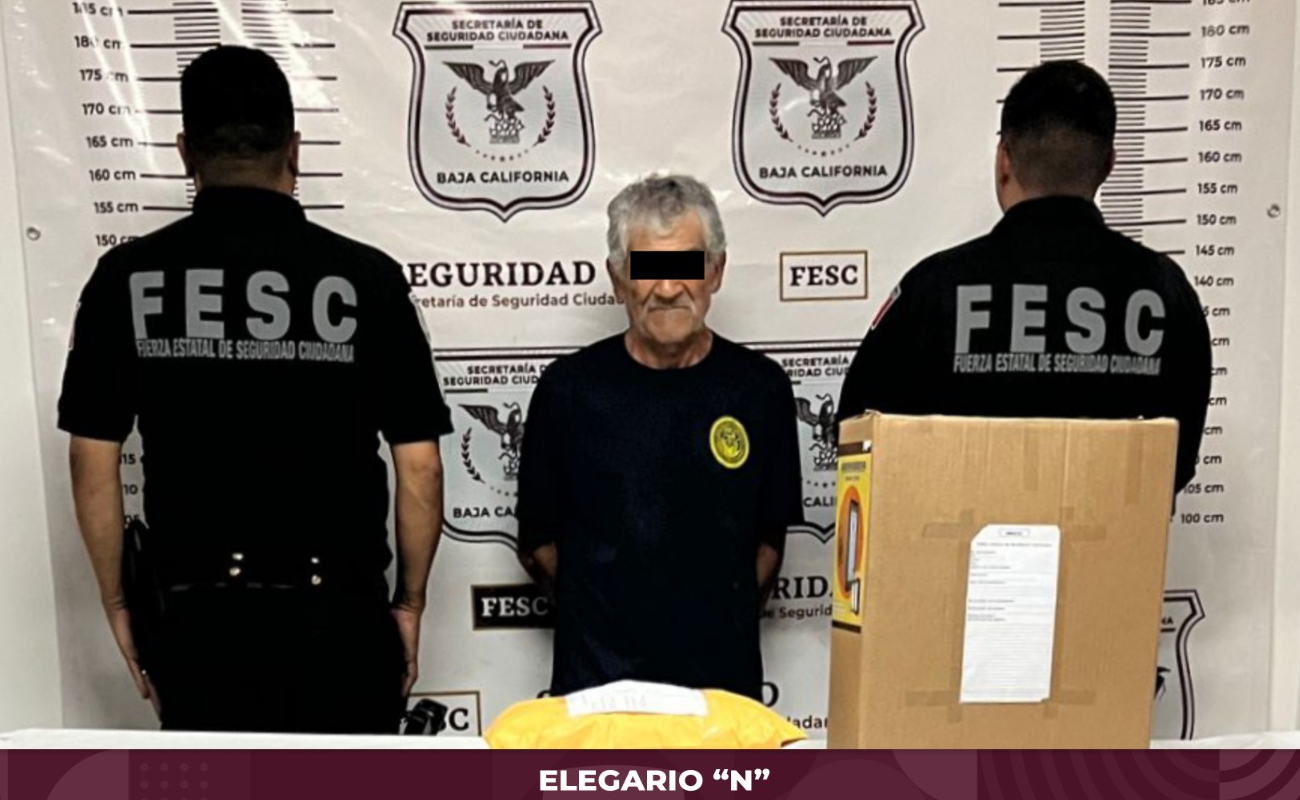 Detiene FESC a sexagenario con plantas de marihuana en Ensenada