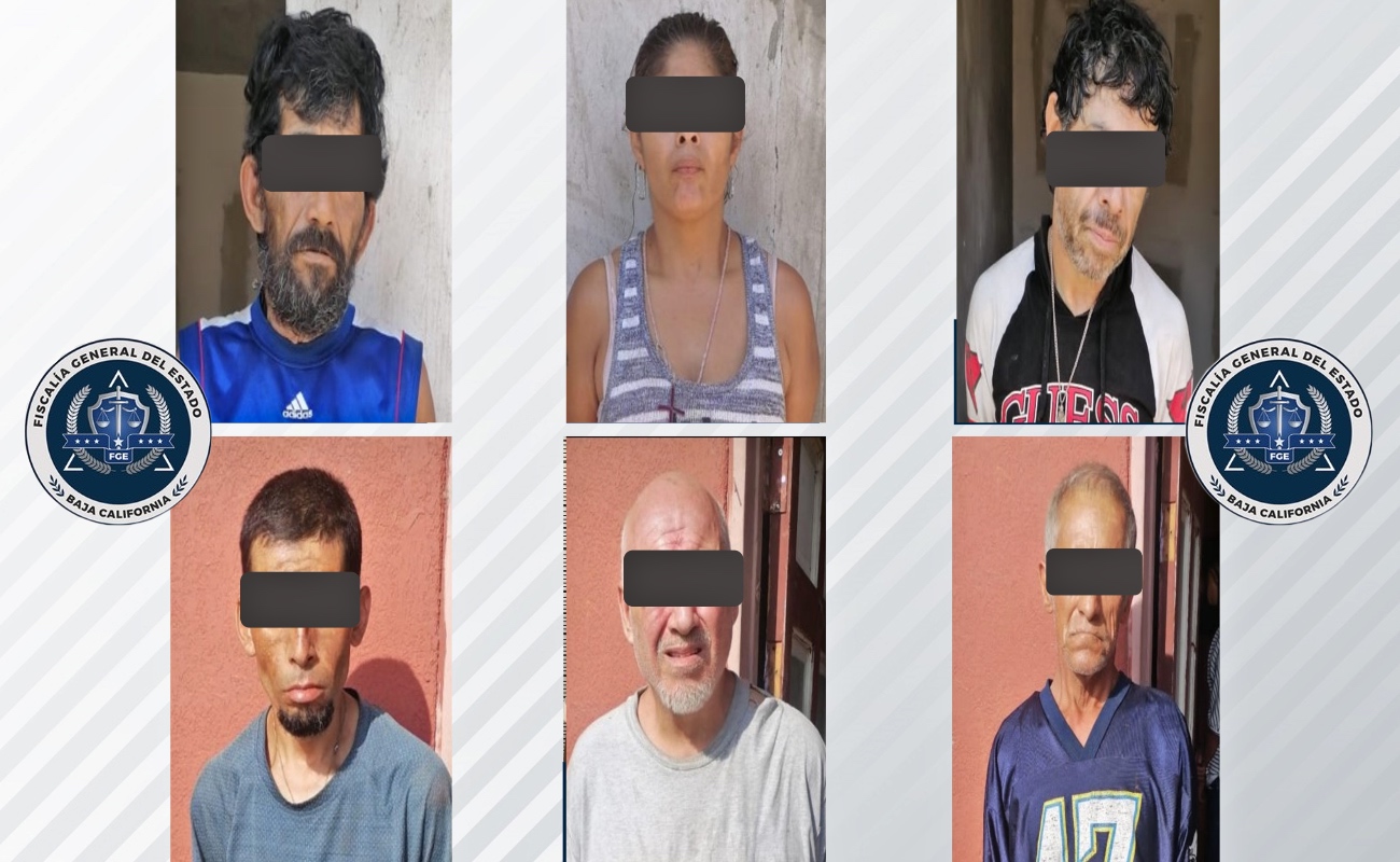 Detienen a seis personas en posesión de droga durante cateos en Ensenada