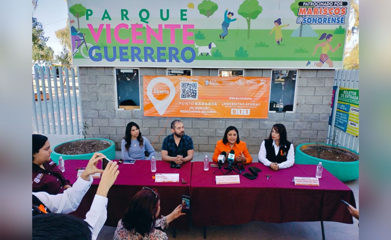 Inauguran Punto Naranja en el Parque Teniente Guerrero