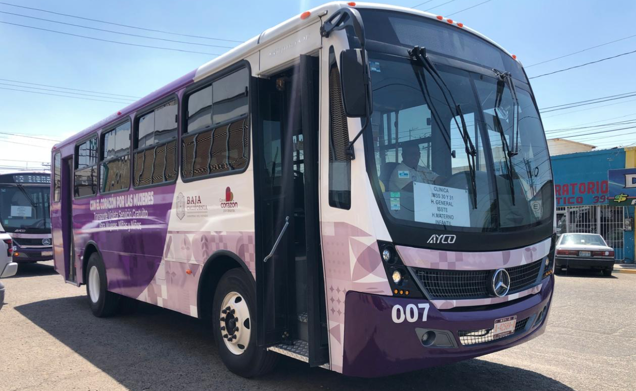 Invita Gobierno de BC a mujeres mexicalenses a usar el transporte violeta