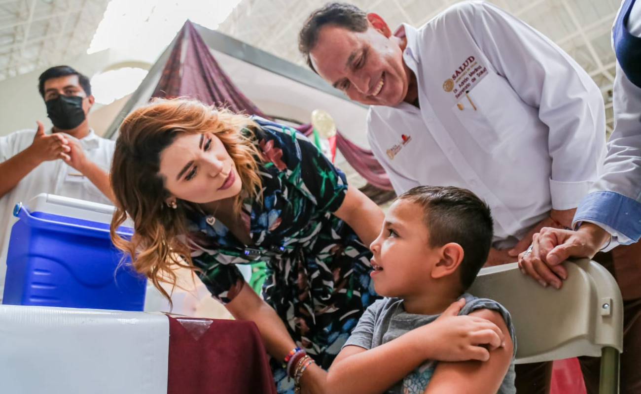 Protege gobierno de Marina del Pilar a 325 mil menores con esquema de vacunación