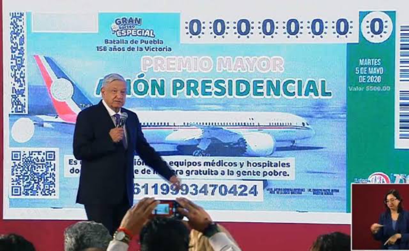 Se rifará el avión presidencial, confirma López Obrador