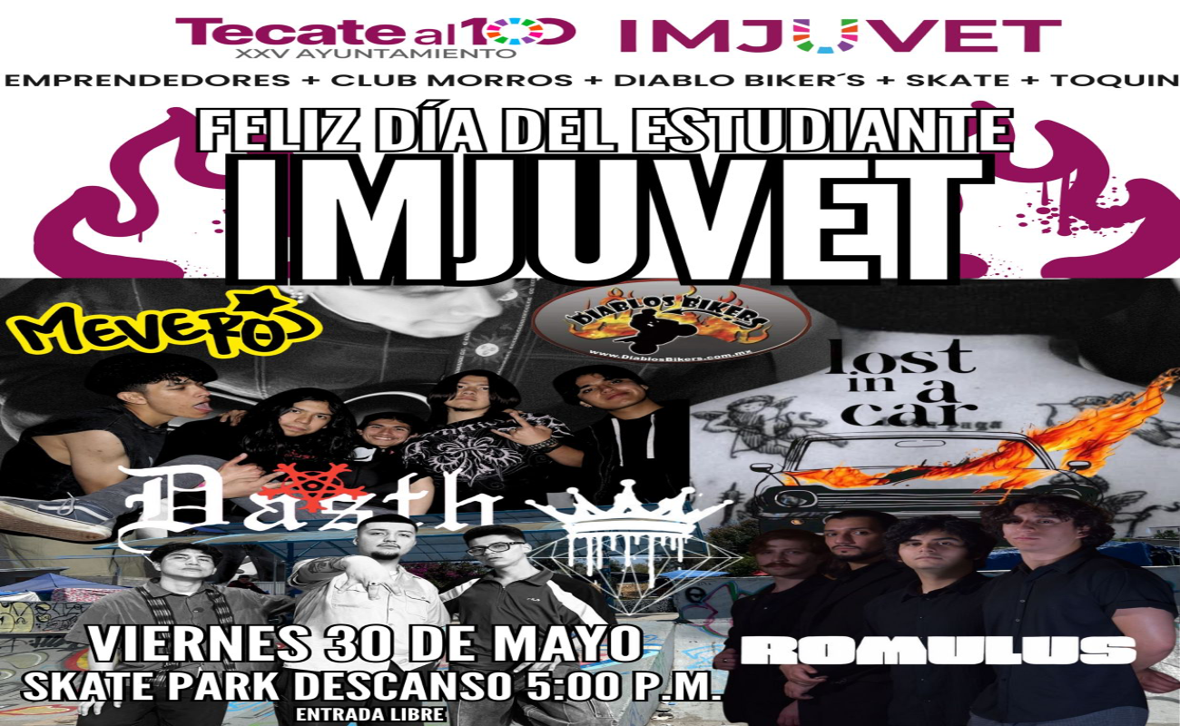 Invita IMJUVET a los jóvenes de Tecate a celebrar el Día del Estudiante