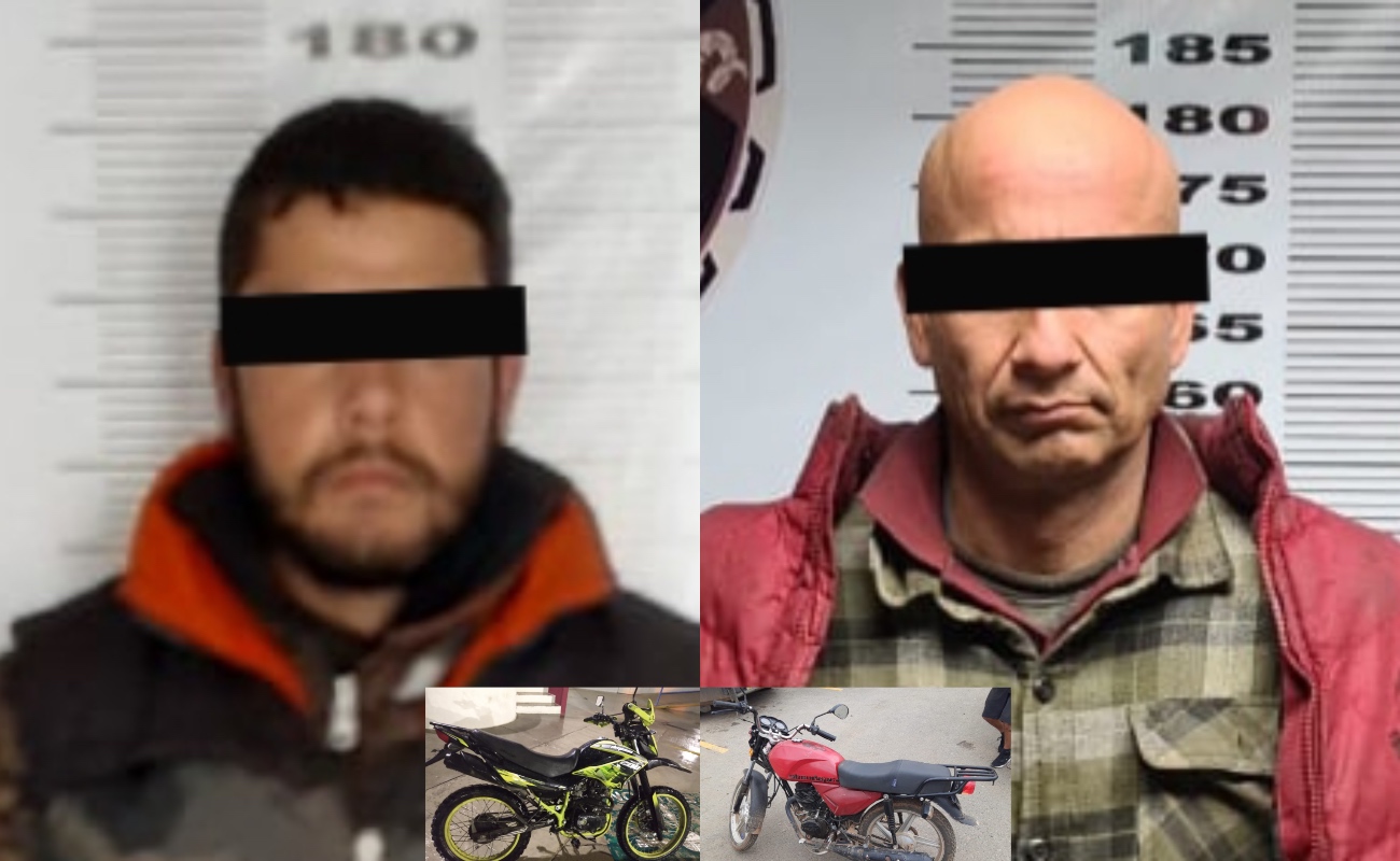 Andaban en motocicletas robadas cuando fueron detenidos