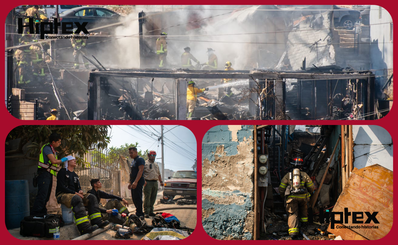 Incendio en la colonia Hidalgo deja saldo de 2 lesionados; uno era bombero