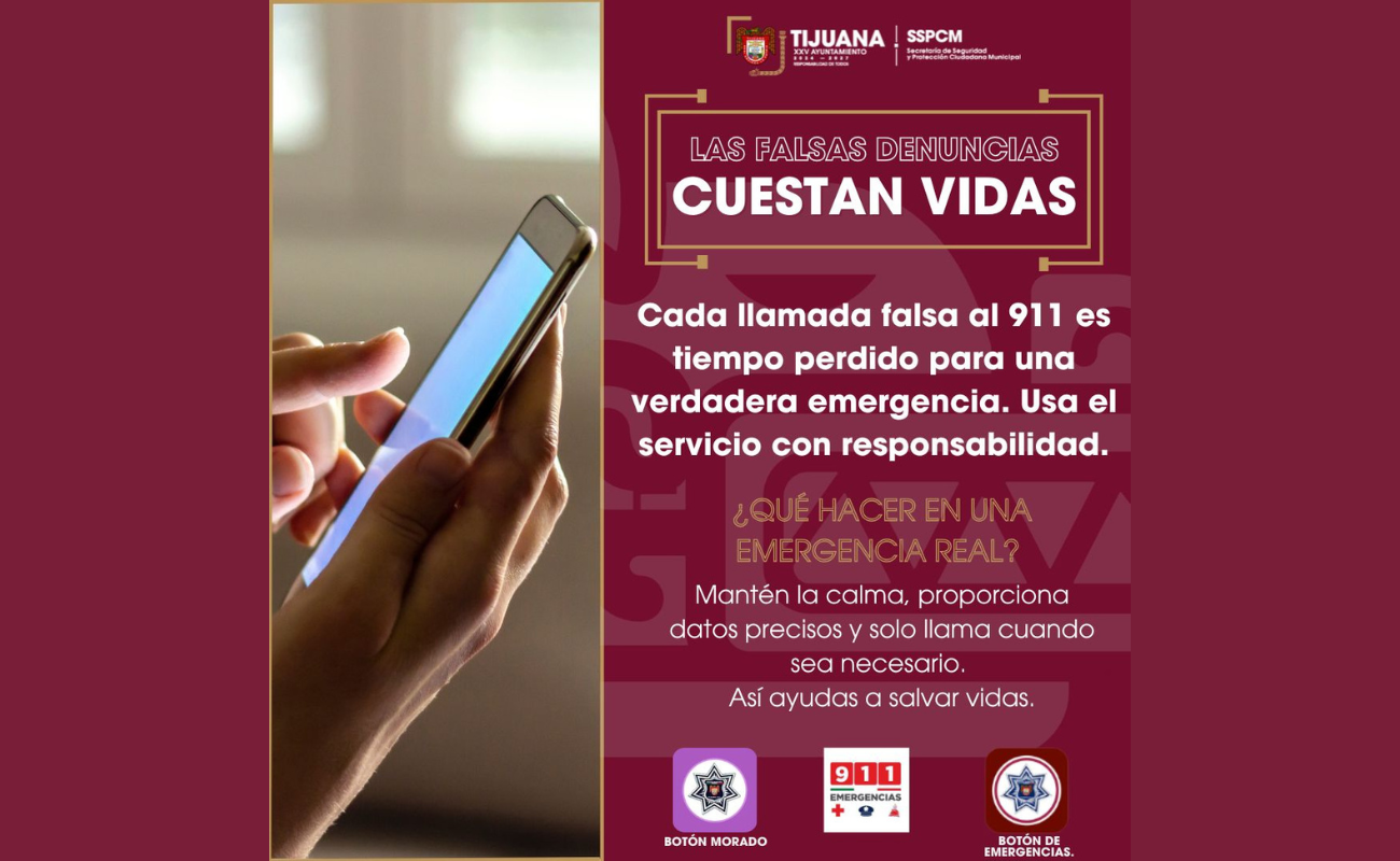 Exhorta SSPCM a la ciudadanía hacer uso responsable del número de emergencias 9-1-1