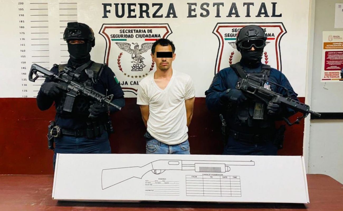 Detiene Fuerza Estatal a hombre armado en Tecate