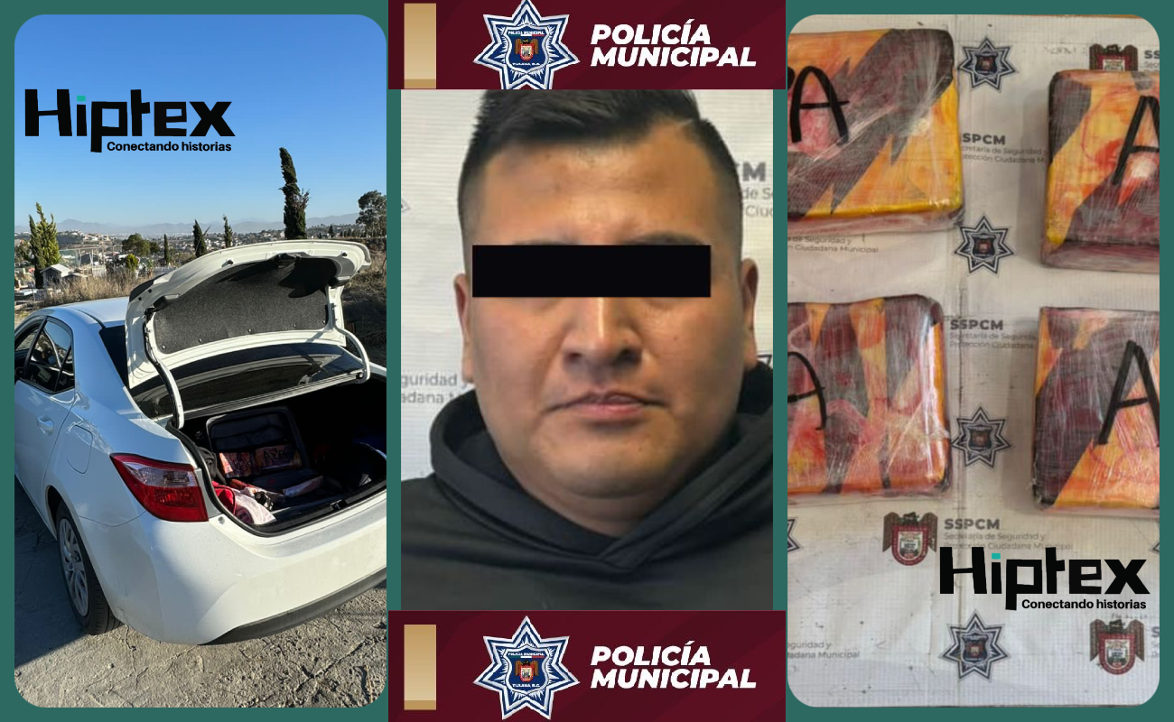 Detienen a sujeto con 4 kilos de cocaína tras persecución policiaca en Tijuana