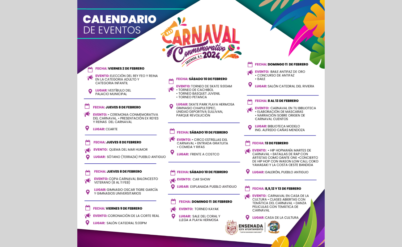 Invita Armando Ayala al Carnaval Conmemorativo de Ensenada 2024