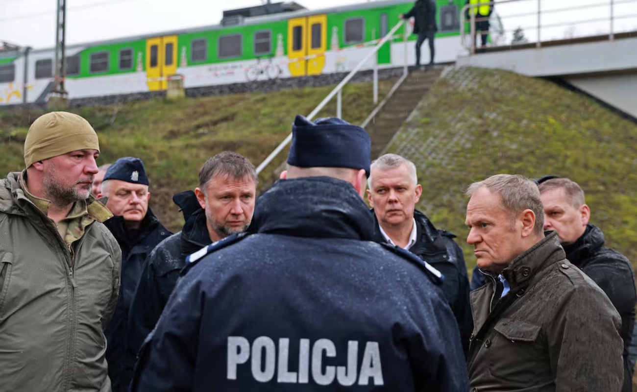 Polonia investiga sabotaje ferroviario tras doble explosión en ruta clave hacia Ucrania