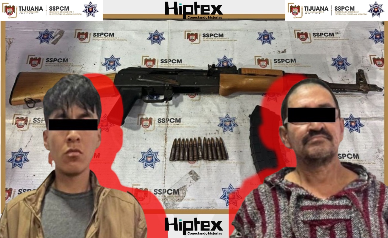 Detiene Policía Municipal a dos sujetos en posesión de “cuerno de chivo”